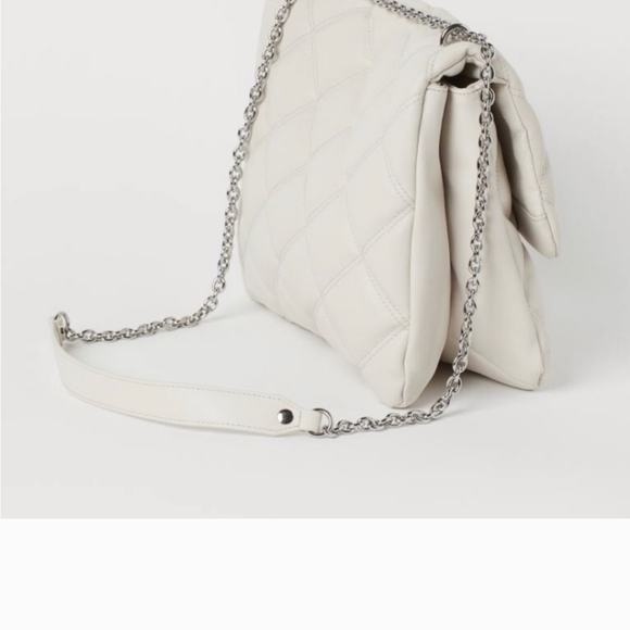 H&M Quilted Shoulder Bag Woman Beich - Picture 2 of 5